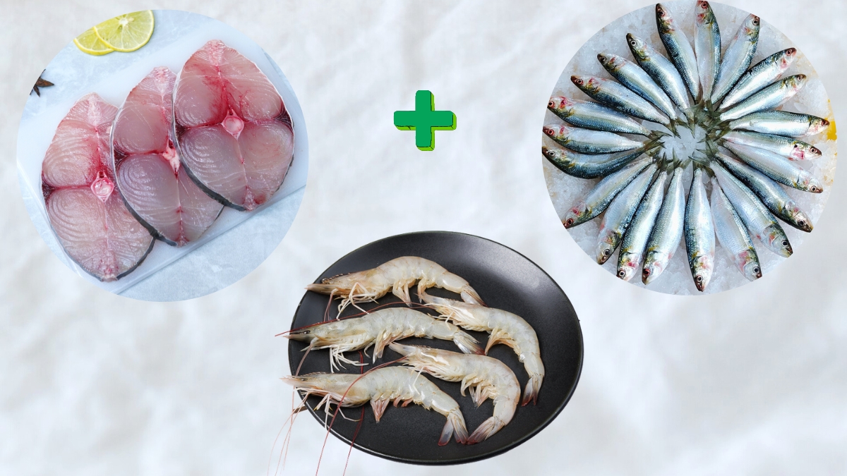 Seer Slice (500 G) / Sardine (500 G) / Small Prawn (Deshelled) (500 G)