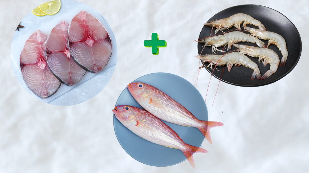 Seer (500 G) / Sankara (500 G) / Small Prawn (Deshelled) ( 500 Gram Gross weight )